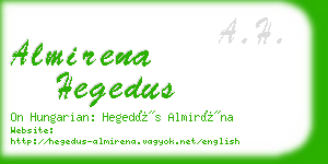 almirena hegedus business card